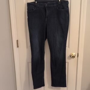 NYDJ Straight Leg Jeans in Dark Blue Wash